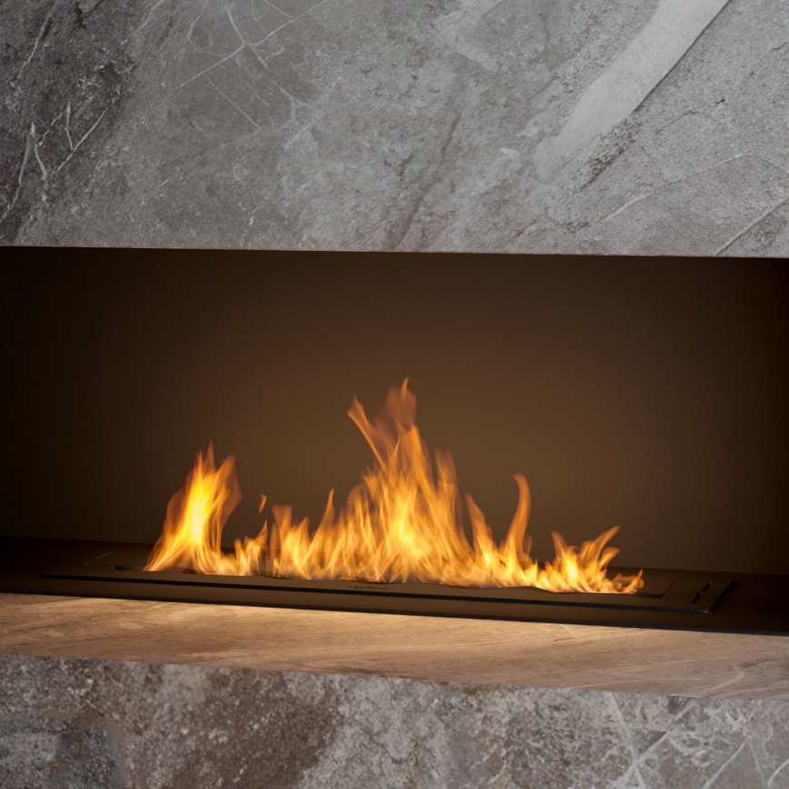 InFire - Χωνευτό Τζάκι BIO 7,5x80 cm 6kW μαύρο