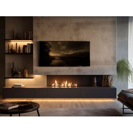 InFire - Χωνευτό Τζάκι BIO 8,5x100 cm 6kW μαύρο