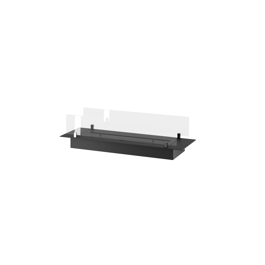 InFire - Χωνευτό Τζάκι BIO 8,5x100 cm 6kW μαύρο
