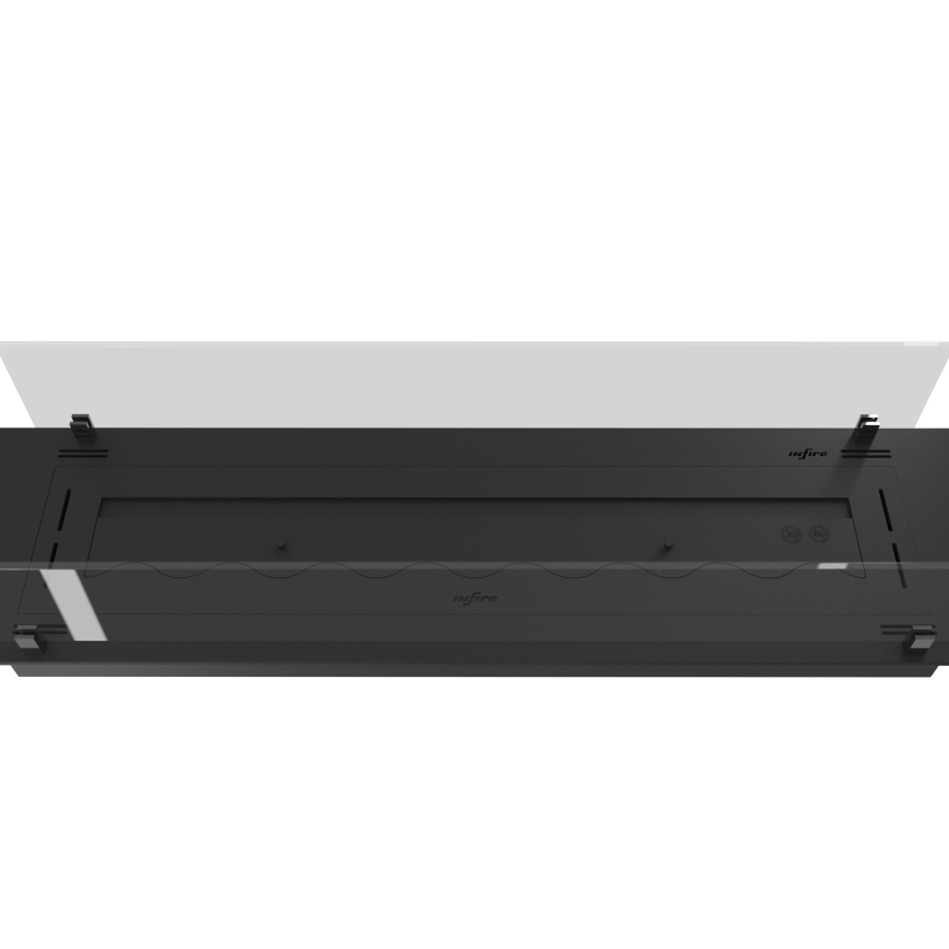 InFire - Χωνευτό Τζάκι BIO 8,5x100 cm 6kW μαύρο
