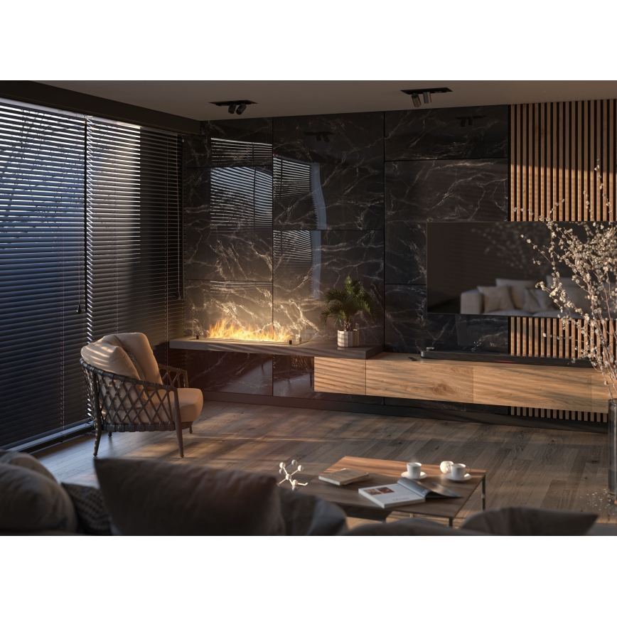 InFire - Χωνευτό Τζάκι BIO 8,5x120 cm 6kW μαύρο