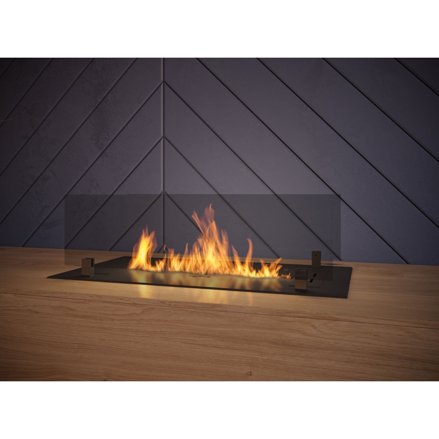 InFire - Χωνευτό Τζάκι BIO 8,5x60 cm 3,5kW μαύρο