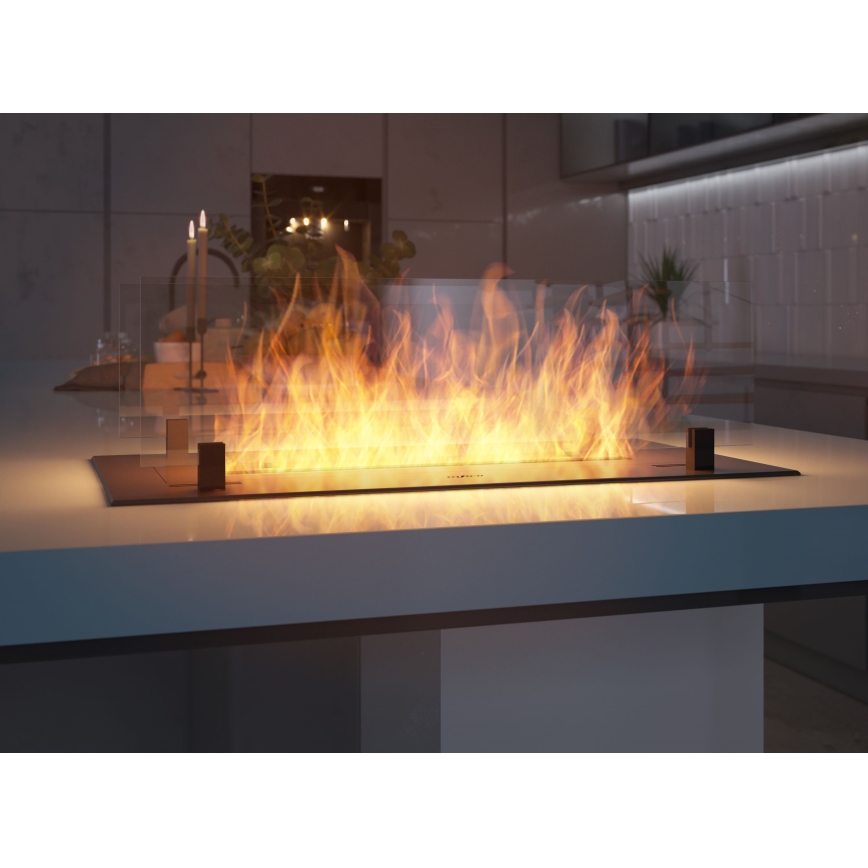 InFire - Χωνευτό Τζάκι BIO 8,5x60 cm 3,5kW μαύρο