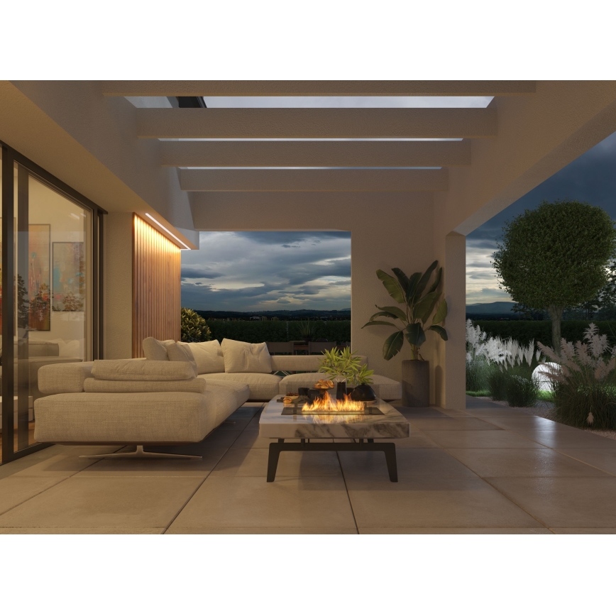 InFire - Χωνευτό Τζάκι BIO 8,5x80 cm 3,5kW μαύρο