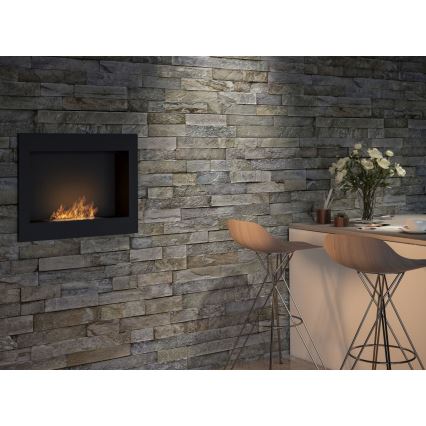 InFire - Χωνευτό τζάκι Βιοαιθανόλης 49x60 cm 3kW μαύρο