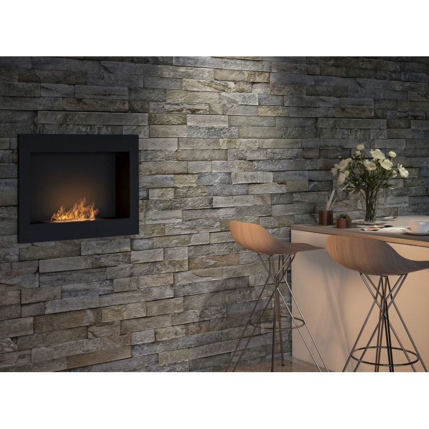 InFire - Χωνευτό τζάκι Βιοαιθανόλης 49x60 cm 3kW μαύρο