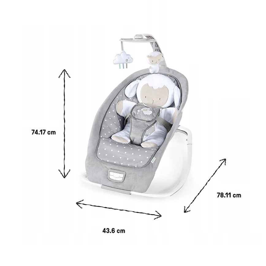 Ingenuity - Κούνια μωρού με μελωδία CUDDLE LAMB 3xLR14