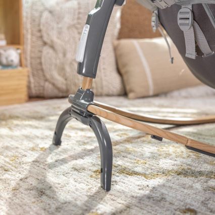 Ingenuity - Παιδικό κουνιστό κρεβατάκι με δόνηση και μελωδία EVERY SEASON WESLEY 3xC γκρι