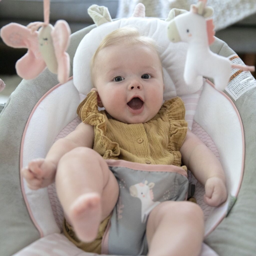 Ingenuity - Βρεφικό relax με δόνηση και μουσική FLORA THE UNICORN 3xC