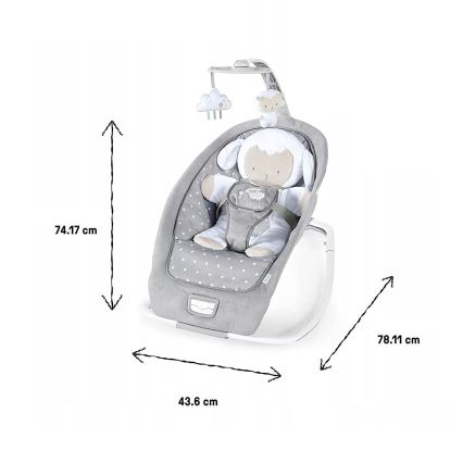 Ingenuity - Κούνια μωρού με μελωδία CUDDLE LAMB 3xLR14