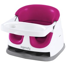 Ingenuity - Φορητό καθισματάκι φαγητού 2σε1 BABY BASE ροζ
