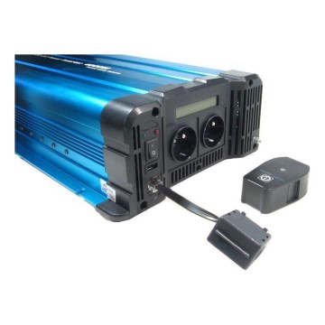 Inverter καθαρού ημιτόνου 2000W/12/230V + τηλεκοντρόλ