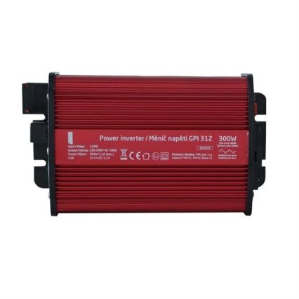 Inverter - μετατροπέας τάσης 300W/12/230V + USB