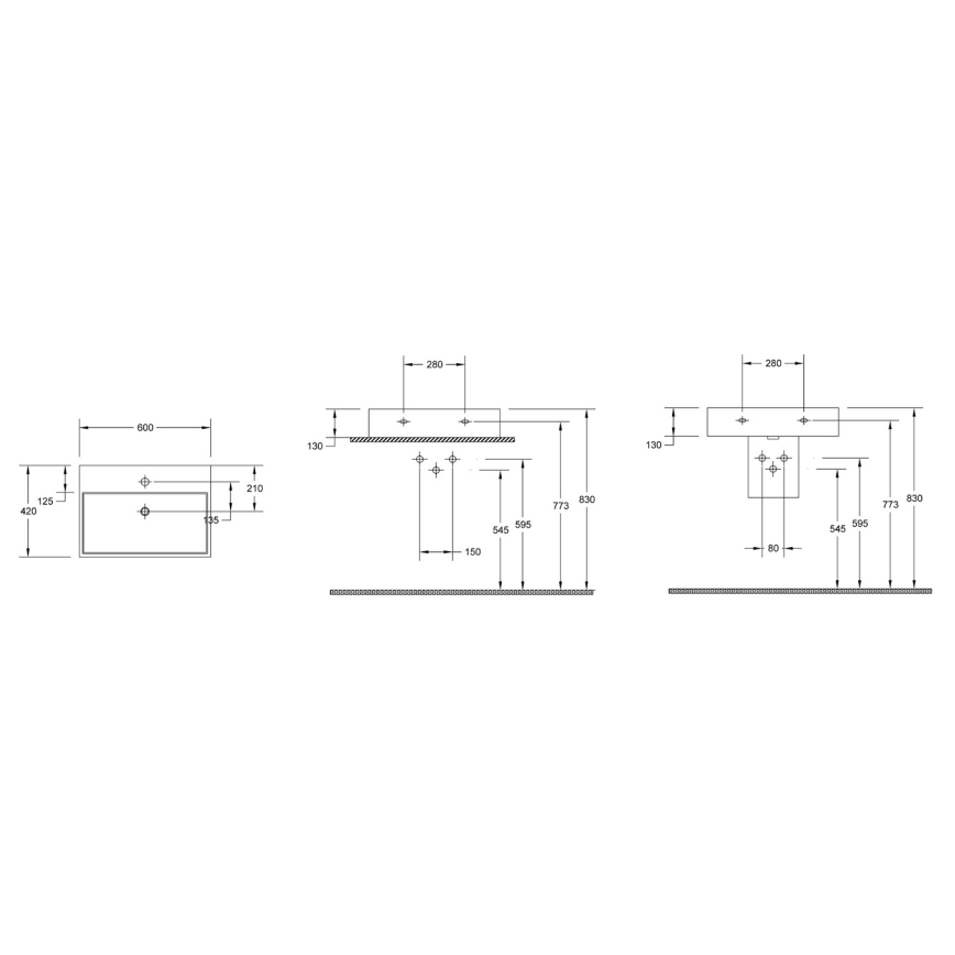 Isvea - Επιτραπέζιος νιπτήρας PURITY 60x42 εκ. κεραμικός/λευκός