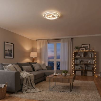 ITALUX - Ρυθμιζόμενο φωτιστικό οροφής PARCO LED/55W/230V 3000-6500K διάμ. 50 cm λευκό + τηλεχειριστήριο