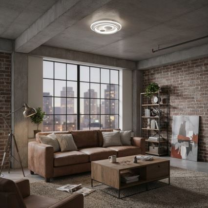 ITALUX - Ρυθμιζόμενο LED φωτιστικό οροφής PARCO LED/55W/230V 3000-6500K Ø 50 cm λευκό + τηλεχειριστήριο