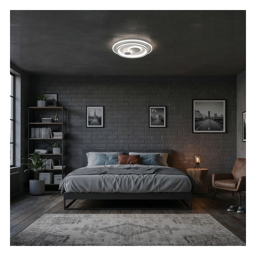 ITALUX - Ρυθμιζόμενο LED φωτιστικό οροφής PARCO LED/55W/230V 3000-6500K Ø 50 cm λευκό + τηλεχειριστήριο