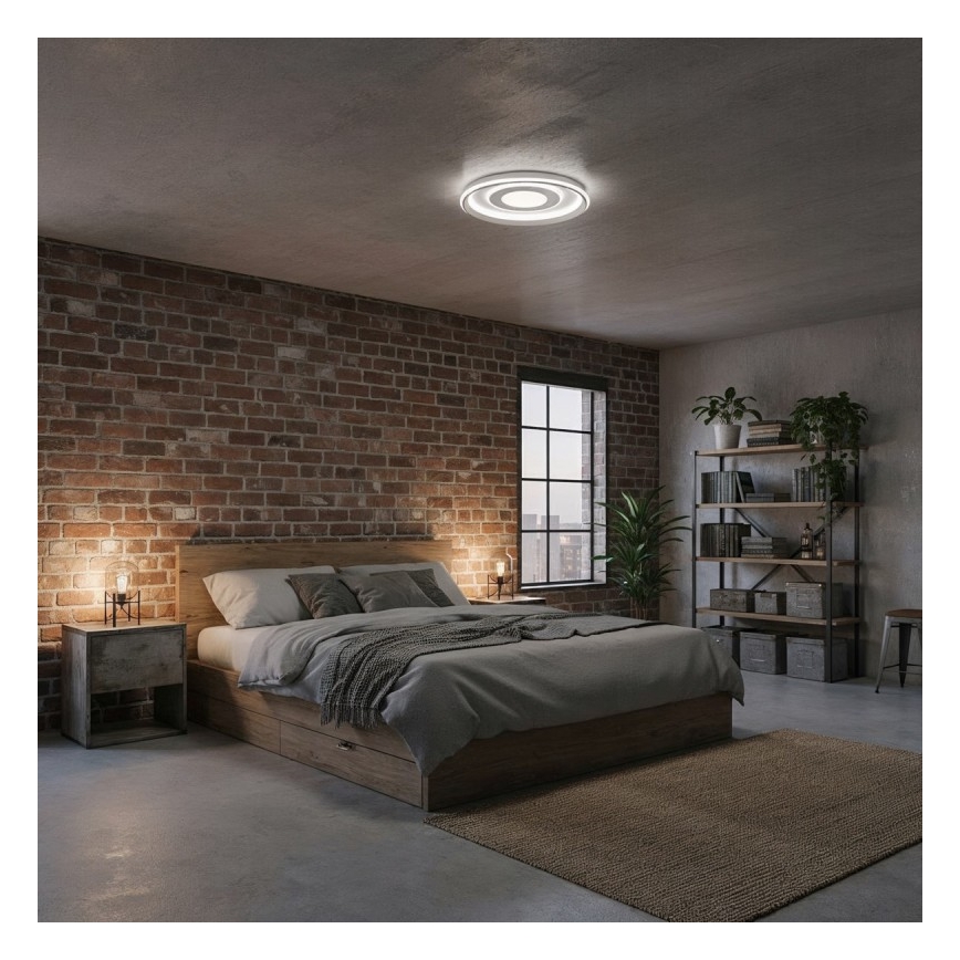 ITALUX - Ρυθμιζόμενο LED φωτιστικό οροφής SIMNI LED/55W/230V 3000-6500K διάμετρος 50 cm λευκό + τηλεχειριστήριο