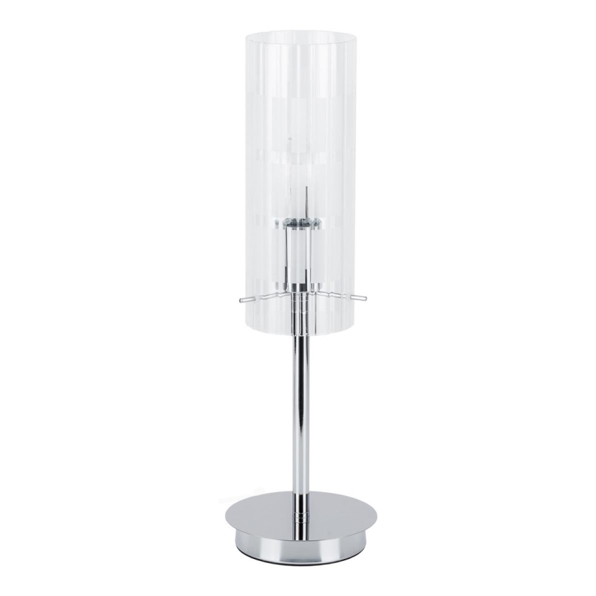 ITALUX - Eπιτραπέζιο φωτιστικό MAX 1xE27/60W/230V γυαλιστερό χρώμιο/διαφανή
