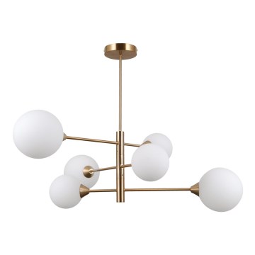 ITALUX - Φωτιστικό οροφής EVORA 6xG9/5W/230V ορείχαλκος