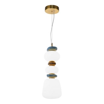 ITALUX - Κρεμαστό φωτιστικό LED σε καλώδιο EVANS LED/15W/230V 3000K χρυσό/μπλε