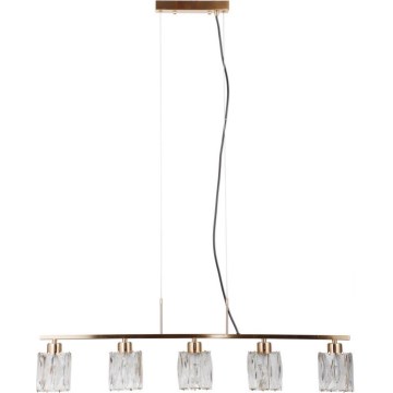 ITALUX - Κρεμαστό φωτιστικό σε καλώδιο SIMONA 5xE14/40W/230V χρυσό