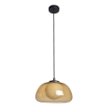 ITALUX - Κρεμαστό φωτιστικό με καλώδιο AINALE 1xG9/7W/230V μαύρο/καπνιστό καφέ