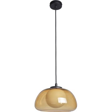 ITALUX - Κρεμαστό φωτιστικό με καλώδιο AINALE 1xG9/7W/230V μαύρο/καπνιστό καφέ