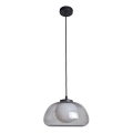 ITALUX - Κρεμαστό φωτιστικό με καλώδιο AINALE 1xG9/7W/230V μαύρο/καπνιστό μαύρο