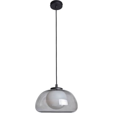 ITALUX - Κρεμαστό φωτιστικό με καλώδιο AINALE 1xG9/7W/230V μαύρο/καπνιστό μαύρο