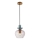 ITALUX - Κρεμαστό φωτιστικό με καλώδιο FANDA 1xE27/40W/230V χρυσό/καπνιστό γκρι