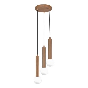 ITALUX - Κρεμαστό φωτιστικό με καλώδιο FILANO 3xG9/5W/230V καφέ