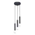 ITALUX - Κρεμαστό φωτιστικό με καλώδιο FILANO 3xG9/5W/230V μαύρο