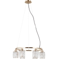 ITALUX - Κρεμαστό φωτιστικό με καλώδιο SIMONA 6xE14/40W/230V χρυσό