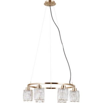 ITALUX - Κρεμαστό φωτιστικό με καλώδιο SIMONA 6xE14/40W/230V χρυσό