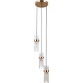 ITALUX - Κρεμαστό φωτιστικό με καλώδιο TARASO 3xE14/40W/230V χρυσό