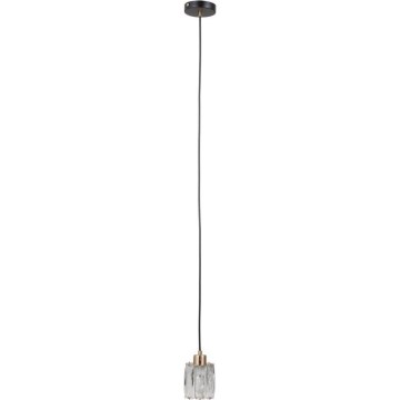 ITALUX - Κρεμαστό φωτιστικό με καλώδιο TORNO 1xE14/40W/230V μαύρο/χρυσό