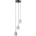 ITALUX - Κρεμαστό φωτιστικό με καλώδιο TORNO 3xE14/40W/230V μαύρο/χρυσό