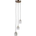 ITALUX - Κρεμαστό φωτιστικό με καλώδιο TORNO 3xE14/40W/230V χρυσό