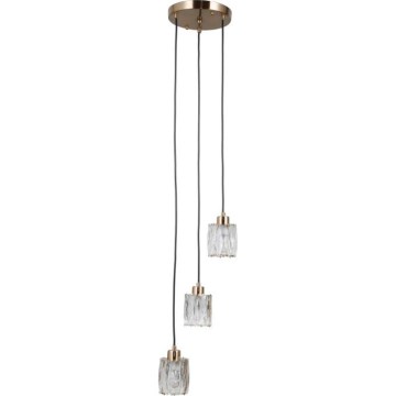 ITALUX - Κρεμαστό φωτιστικό με καλώδιο TORNO 3xE14/40W/230V χρυσό