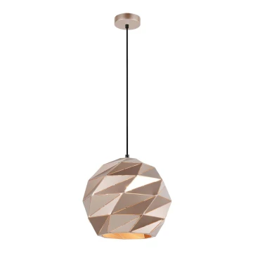 ITALUX - Κρεμαστό φωτιστικό οροφής PALERMO 1xE27/40W/230V διάμετρος 32 cm Ροζ χρυσό