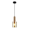 ITALUX -  Κρεμαστό φωτιστικό οροφής SARDO 1xE27/40W/230V μαύρο/ορείχαλκος
