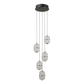 ITALUX - LED Κρεμαστό φωτιστικό με καλώδιο ALANI 5xLED/5,6W/230V 3000K μαύρο/χρυσό
