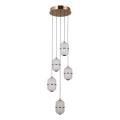 ITALUX - LED κρεμαστό φωτιστικό με καλώδιο ALANI 5xLED/5,6W/230V 3000K χρυσό