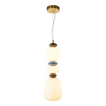 ITALUX - LED πολυέλαιος σε καλώδιο EVANS LED/19W/230V 3000K χρυσό/μπλε/καφέ