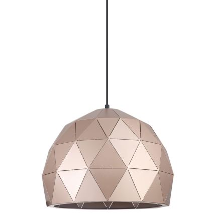 ITALUX - Κρεμαστό φωτιστικό οροφής καμπάνα HARLEY 1xE27/40W/230V Ροζ χρυσό