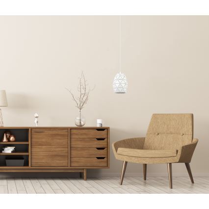 ITALUX - Κρεμαστό φωτιστικό οροφής HARLEY 1xE27/40W/230V λευκό