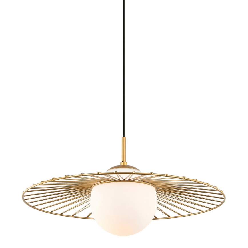 ITALUX - Πολύφωτο με συρματόσχοινο SALLY 1xE27/40W/230V χρυσαφί