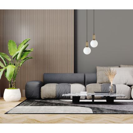 ITALUX - Πολύφωτο με συρματόσχοινο ALDEVA 1xE27/40W/230V διάμετρος 20 cm μαύρο/μπρονζέ