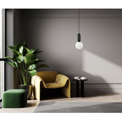 ITALUX - Κρεμαστό φωτιστικό οροφής ALDEVA 1xE27/40W/230V μαύρο